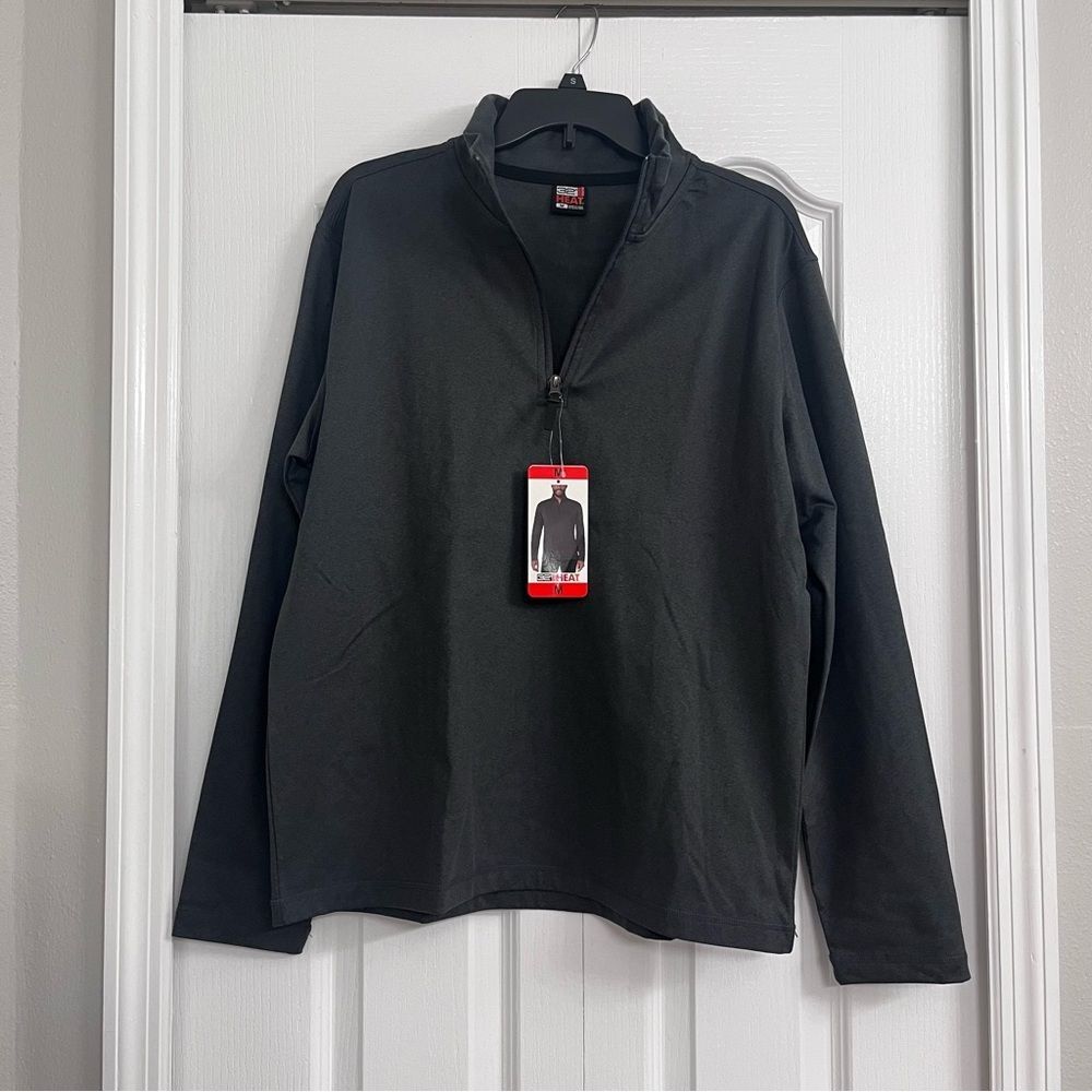 NWT 32 Degrees mens 1/4 zip performance pullover black medium - Picture 2 of 5
